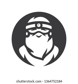 Arab woman Vector silhouette sign.