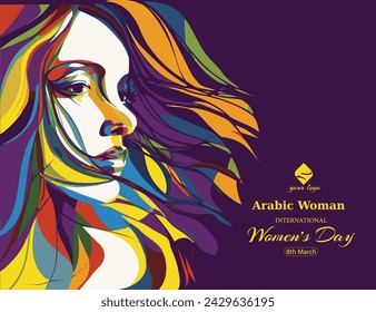 Arab Women's Day, International Women's Day Vector illustration design