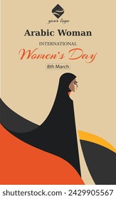 Arab Women's Day, International Women's Day Vector illustration design