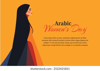 Arab Women's Day, International Women's Day Vector illustration design. Translation : Arab women's day