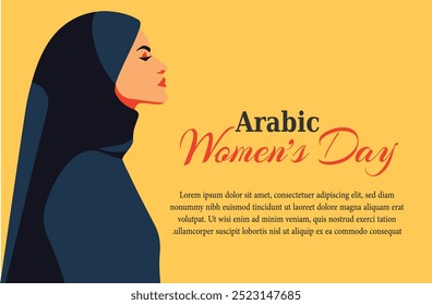 Arab Women's Day, International Women's Day Vector illustration design.