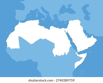 Arab World Map, Map of All Countries of Middle East and North Africa