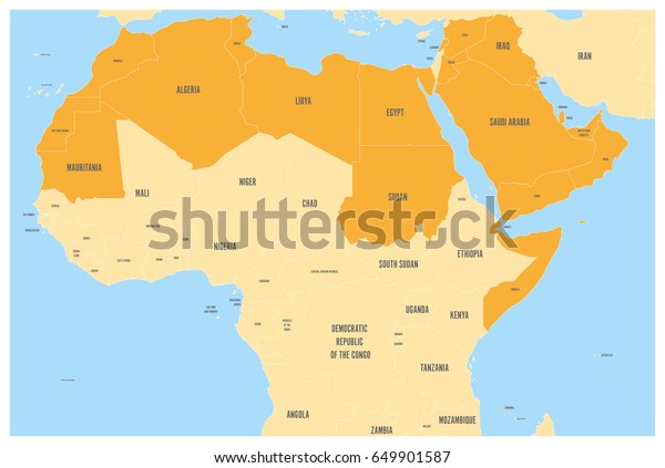 Arabic speaking countries map