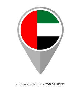 ArabEmirates Flag on Location Pin