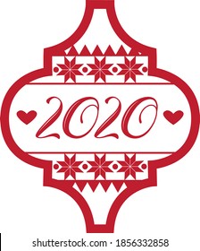 Arabesque 2020 Tile Christmas Ornaments  Christmas   new year design
