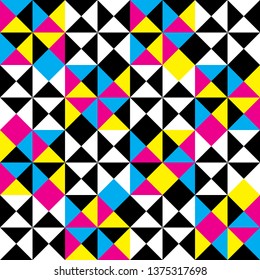 Arabesque Abstract intersections pyramid CMYK plaid impression  negative space designer illustrator background