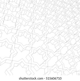 Arabesque architectural design. 3d background