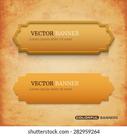 arabesque banners template with grunge background