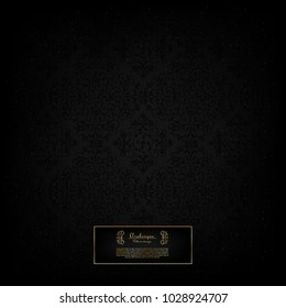 Arabesque dunkler als schwarz abstrakte Muster-Hintergrund-Vorlage Vektorillustration Design