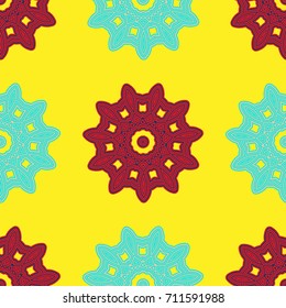 Arabesque decor. Seamless pattern Vector Illustration symmetry