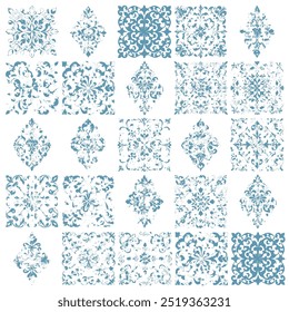 Arabesque decoration tiles, Arabic motif, Mediterranean ornament design. Baroque border prints, decorative elements, art nouveau 