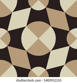 Arabesque Decorative Geometric Shapes Seamless Pattern