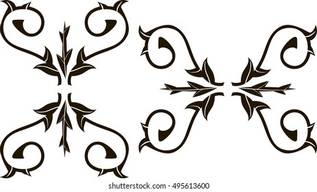  arabesque elements pattern in vector