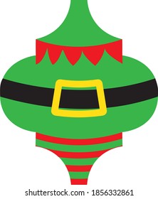 Arabesque elf Tile Christmas Ornament  Christmas   new year design