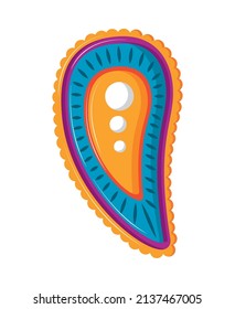 arabesque flat vector icon isolated