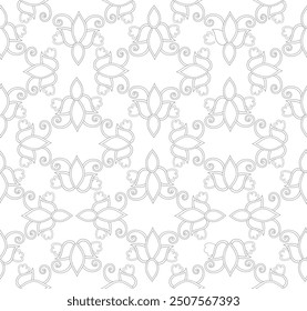 Arabesque floral seamless pattern. Flourish ornamental texture in arab asian style.