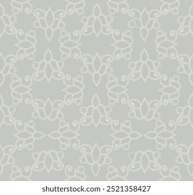 Arabesque floral seamless pattern. Flourish ornamental texture in arab asian style.