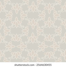 Arabesque floral seamless pattern. Flourish ornamental texture in arab asian style.