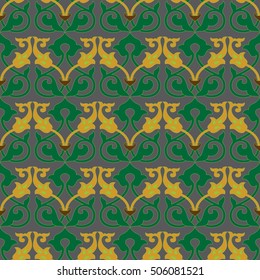 Arabesque flower Seamless Pattern. Muslim Background for presentation, flyer or brochure. Vector illustration