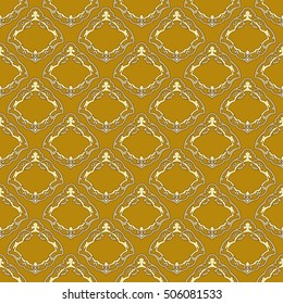 Arabesque flower Seamless Pattern. Muslim Background for presentation, flyer or brochure. Vector illustration