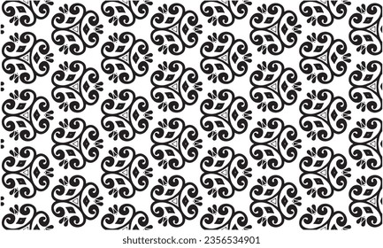 Arabesque geometric floral ornament pattern and Background. Textile decorative ornament element.