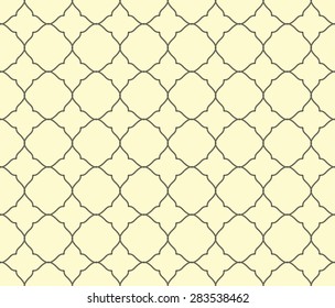 Arabesque geometric ornament pattern with lines. Vector 