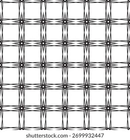 Patrón geométrico arabesco con finas líneas negras. Ideal para decoración de paredes islámicas, fondos y proyectos de diseño.
