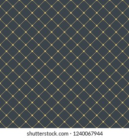arabesque geometric seamless pattern. arabian ornament with diagonal golden lines and dots. abstract background. vector illustration