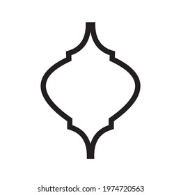 Arabesque icon vector illustration sign