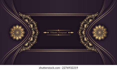 Arabesque luxury background  round gold decoration