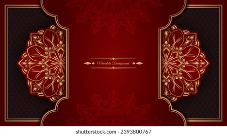 Arabesque luxury background  round gold decoration