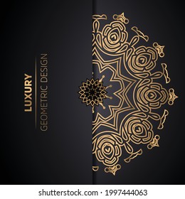 Arabesque Luxury Golden Mandala Design Vector