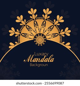 Arabesque luxury mandala pattern design with goldarn color abstract background and decorative mandala for print, poster, cover, brochure, flyer, banner.