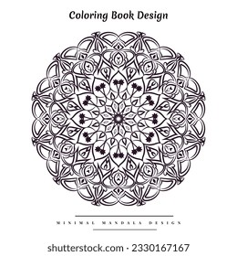 Arabesque mandala-Farbseite mit naturinspirierten Elementen
