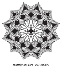 diseño de mandala arabesca del dibujo de elementos geométricos islámicos para patrones florales con arte de henna de estilo árabe