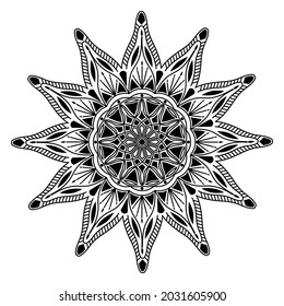 diseño de mandala arabesca del dibujo de elementos geométricos islámicos para patrones florales con arte de henna de estilo árabe