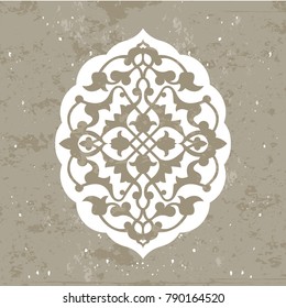 Arabesque medallion brown grunge islimi