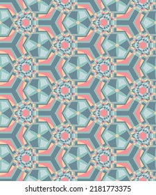 Arabesque Modern Pattern with Islamic geometry inspiration. 
