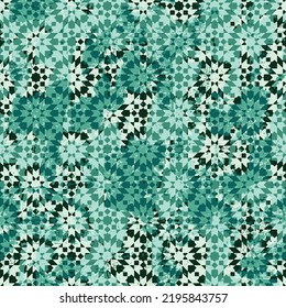 Arabesque Moroccan tiles abstract wallpaper grunge vector seamless pattern