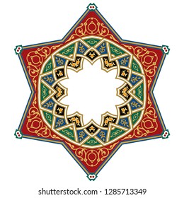 Arabesque ornament in the form of a six-Head star
