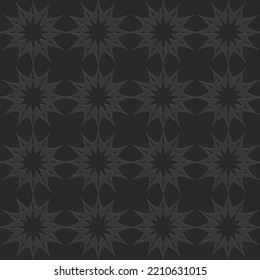 arabesque ornate black monochrome pattern, vector realistic illustration for design