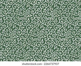 Arabesque pattern background material (green)