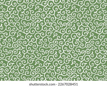 Arabesque pattern background material (green)