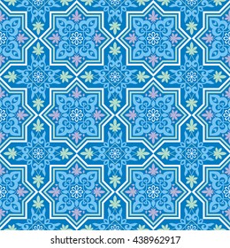 Arabesque. Pattern in Moorish style. Arab seamless texture. Element of design. Islamic  background.