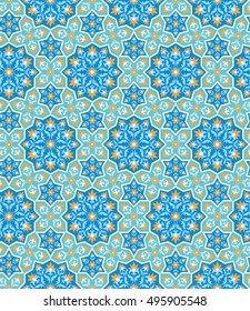 Arabesque. Pattern in Moorish style. Arab seamless texture. Element of design. Islamic  background. Oriental ornament.