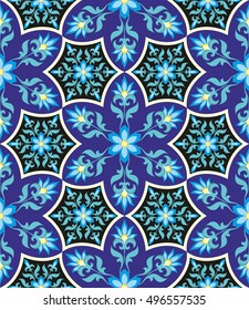 Arabesque. Pattern in Moorish style. Arab seamless texture. Element of design. Islamic  background. Oriental ornament.

