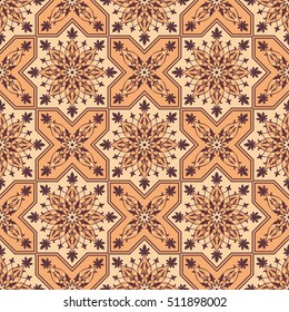 Arabesque. Pattern in Moorish style. Arab seamless texture. Element of design. Islamic  background. Oriental ornament.