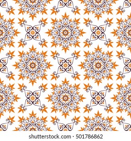 Arabesque. Pattern in Moorish style. Seamless texture. Element of design. Islamic  background. Oriental ornament.