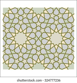 Arabesque pattern, vector tiling blocks