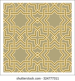 Arabesque pattern, vector tiling blocks